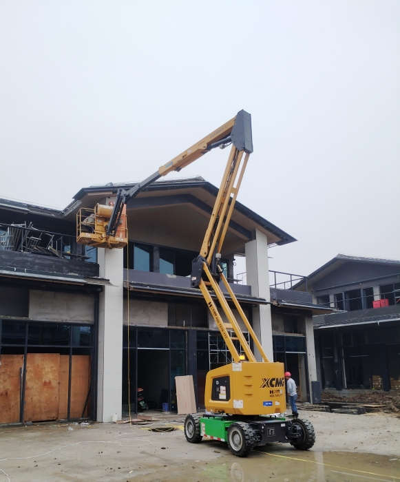 绿色建造新标杆！拉斯维加斯9888锂电高机助力鄂州民生工程